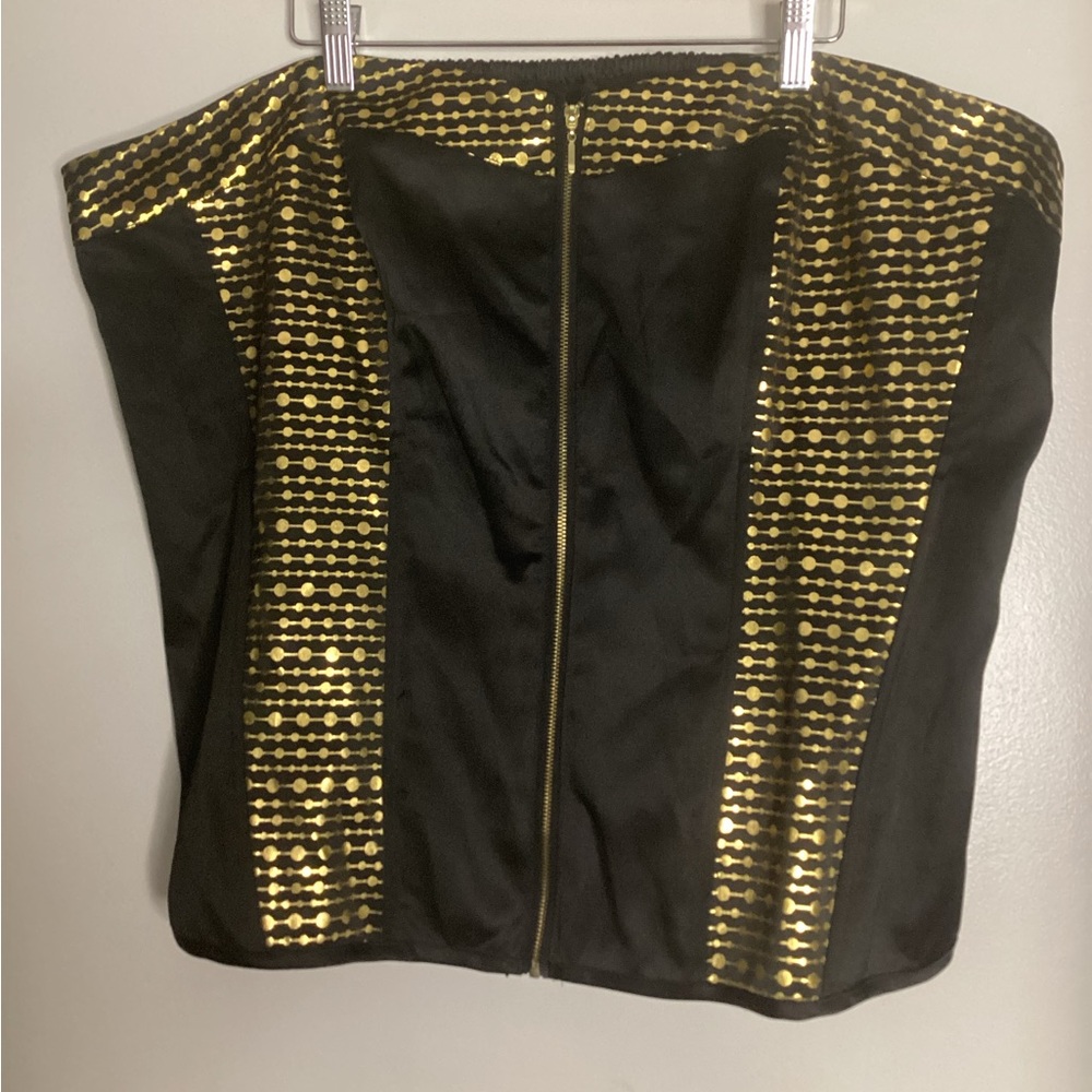 Ashley Stewart Black Strapless Top 4X